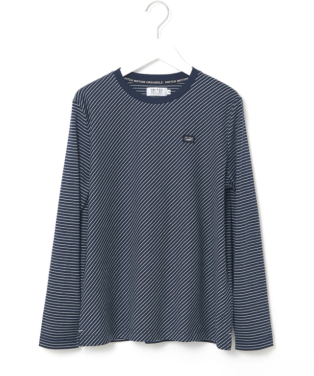 天竺 バイヤスボーダー 長袖Tシャツ