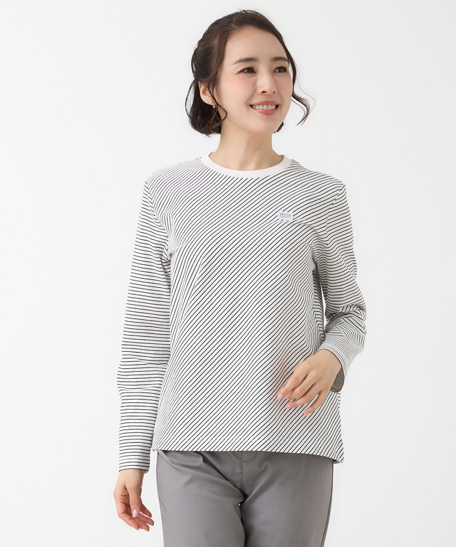 天竺 バイヤスボーダー 長袖Tシャツ