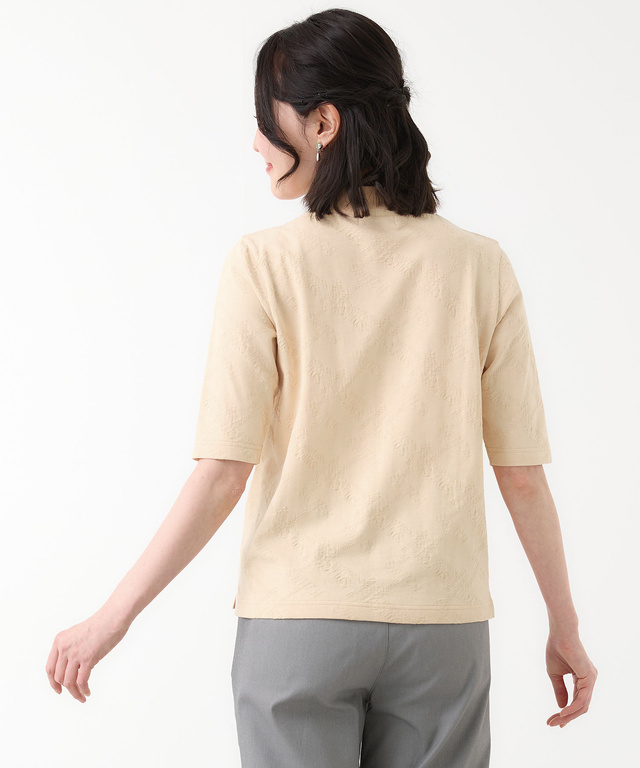 バイヤス ロゴ ジャカード カットソー