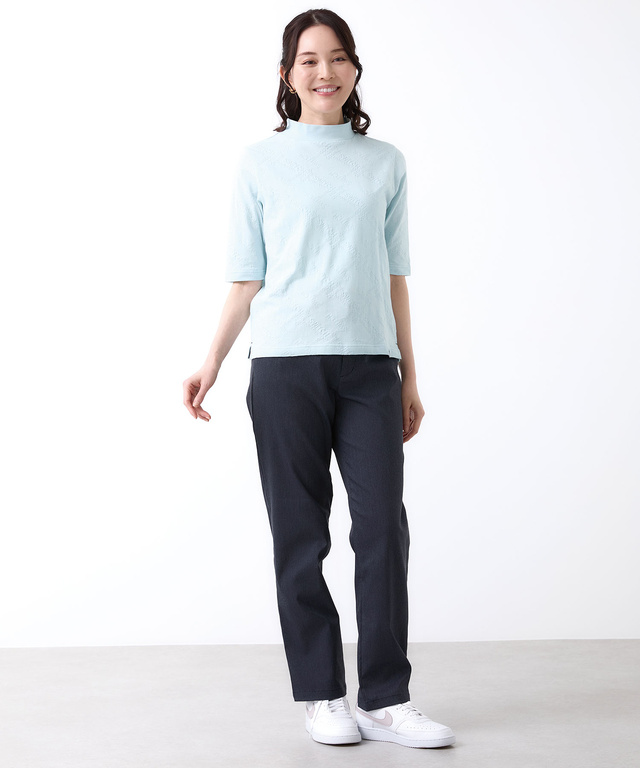 バイヤス ロゴ ジャカード カットソー