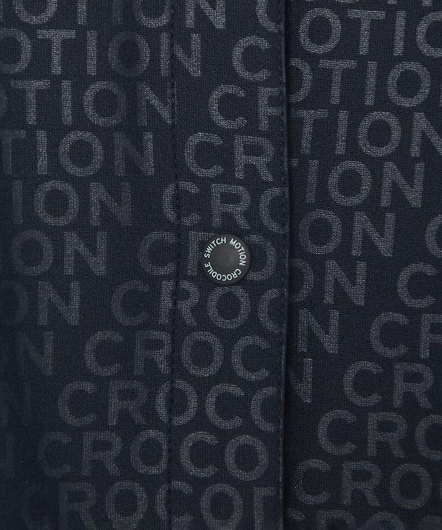 ロゴ ジャカード スタンドカラー ベスト