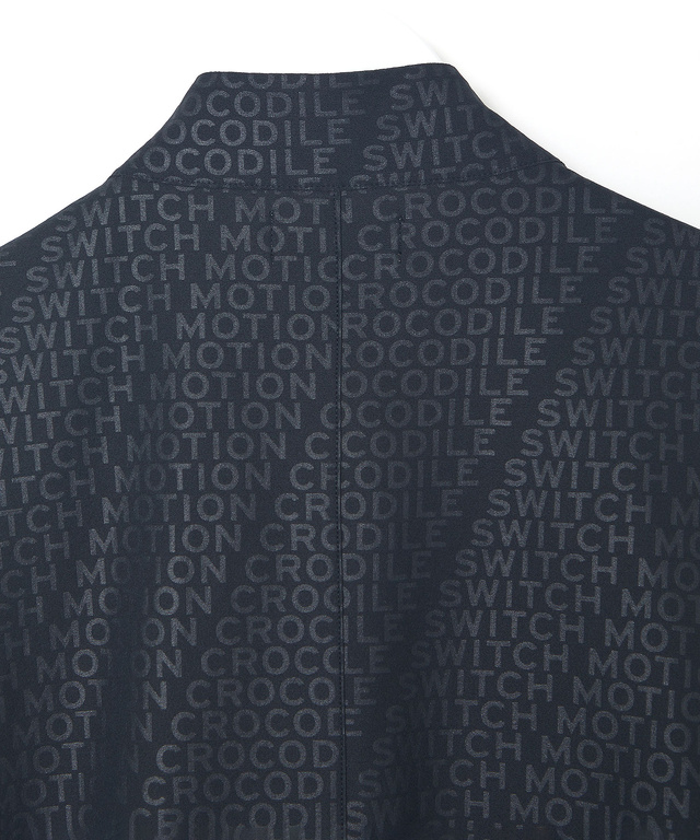 ロゴ ジャカード スタンドカラー ベスト