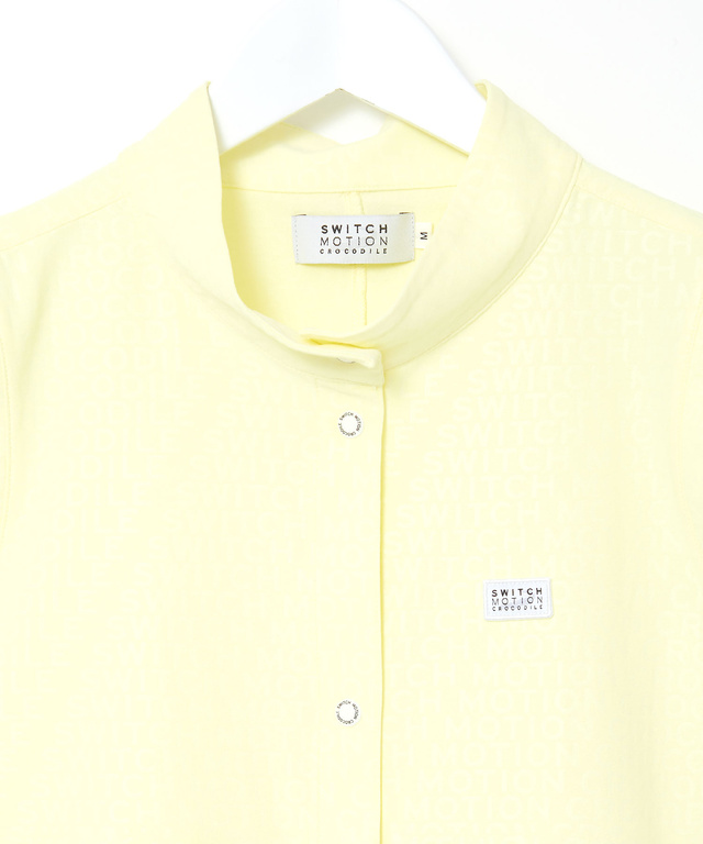 ロゴ ジャカード スタンドカラー ベスト