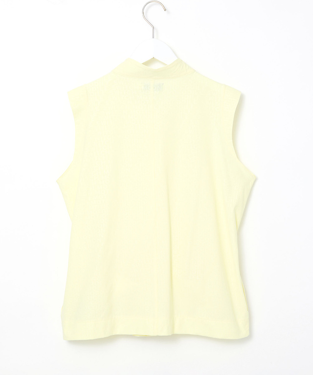 ロゴ ジャカード スタンドカラー ベスト