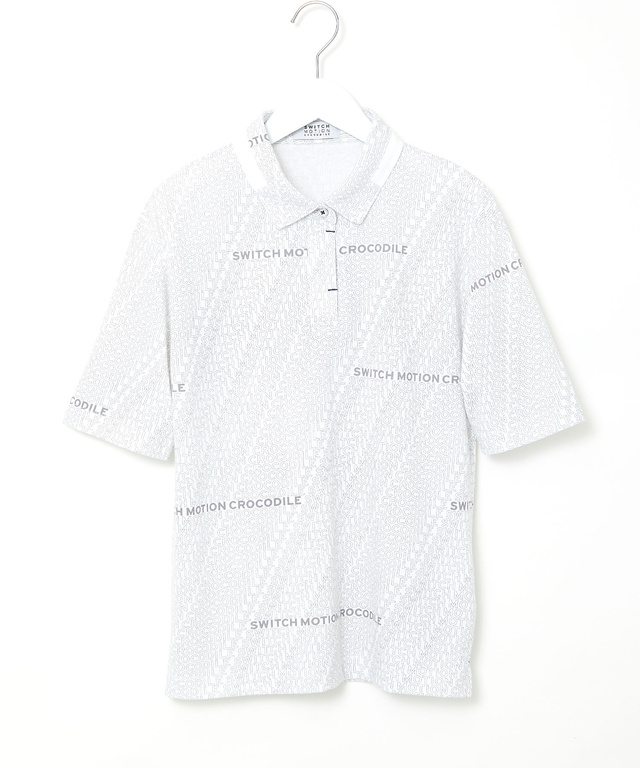 鹿の子 ロゴプリント ポロシャツ