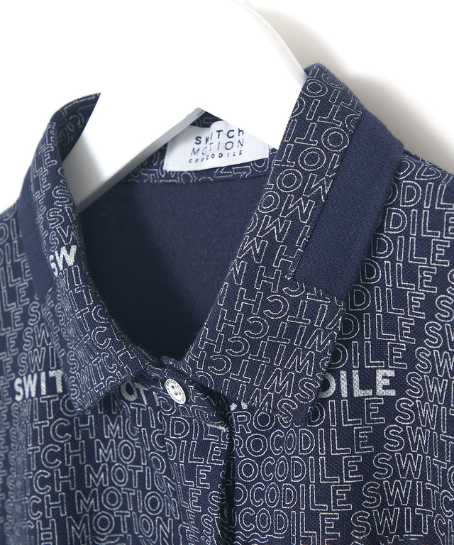 鹿の子 ロゴプリント ポロシャツ