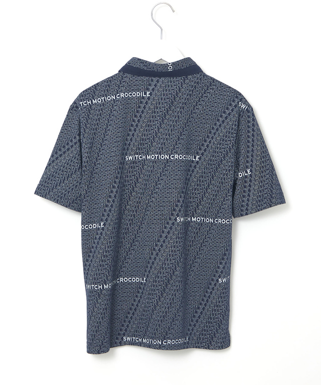 鹿の子 ロゴプリント ポロシャツ