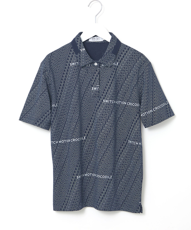 鹿の子 ロゴプリント ポロシャツ