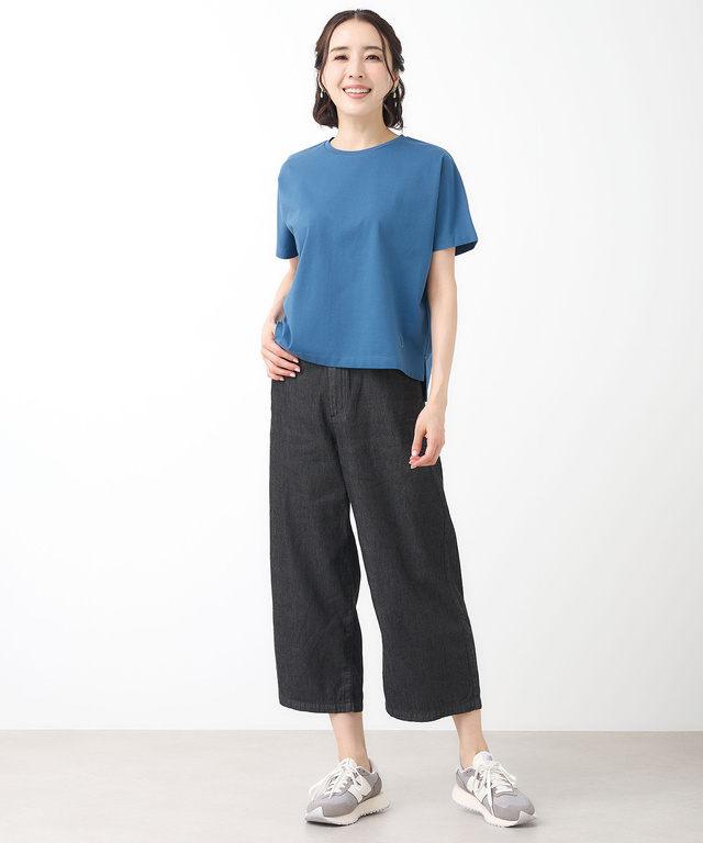 プレーティング天竺 ドルマンスリーブ Tシャツ【接触冷感】