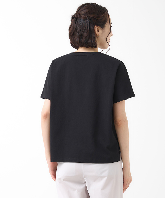 プレーティング天竺 ドルマンスリーブ Tシャツ【接触冷感】