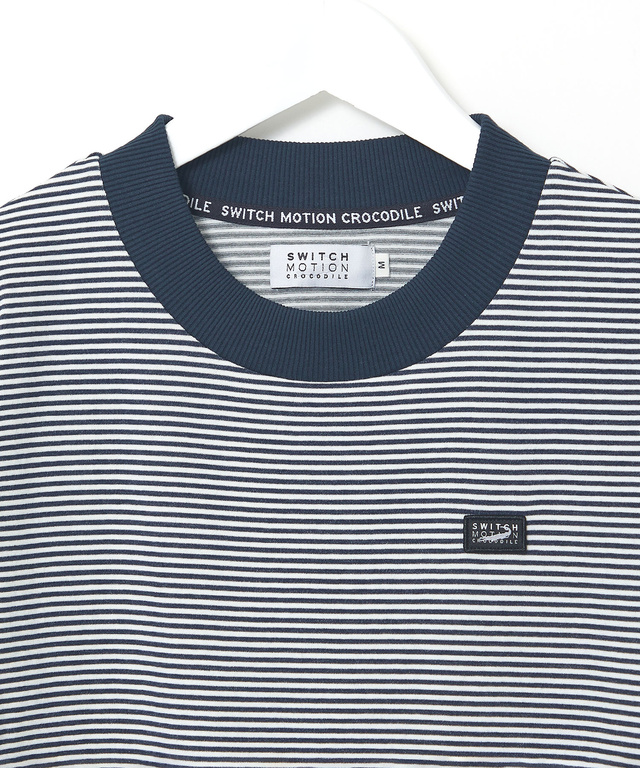 プレーティング天竺 リブ切り替え Tシャツ【吸水速乾】