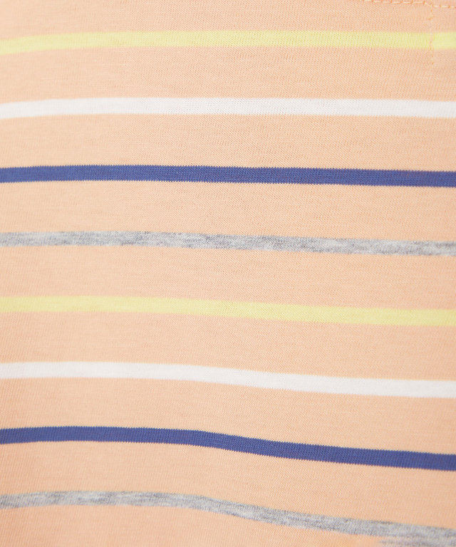 スノーコットン ボーダー 七分袖 Tシャツ【接触冷感】