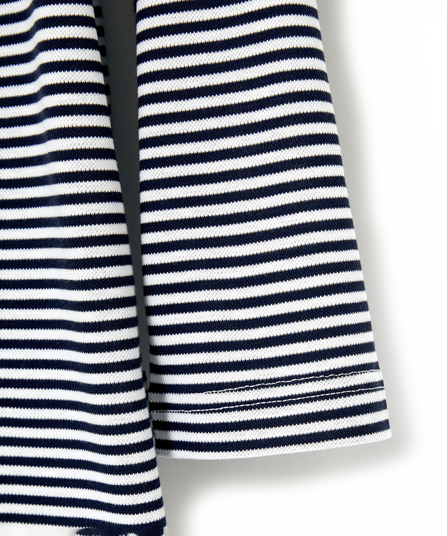 スノーコットン 鹿の子 七分袖 ポロシャツ【接触冷感】