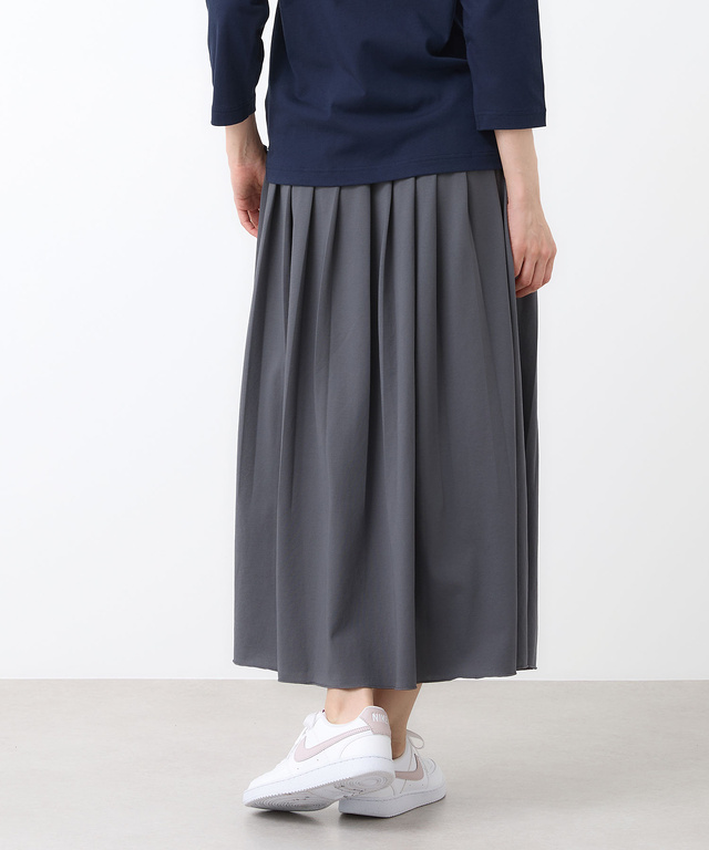 プレーティング天竺 プリーツ スカート【接触冷感】