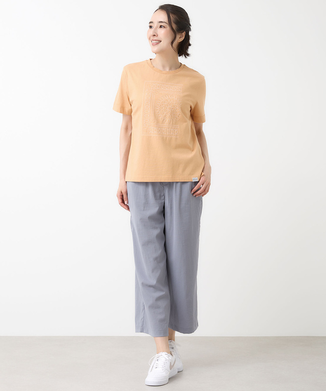 シャドーボーダー バンダナ刺繍 Tシャツ