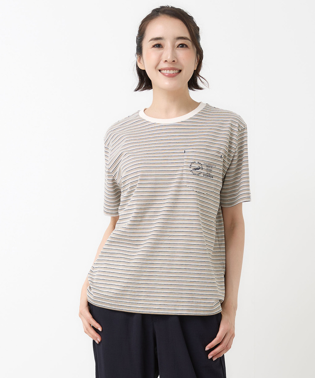 天竺 ボーダー Tシャツ【ウガンダ オーガニック コットン】