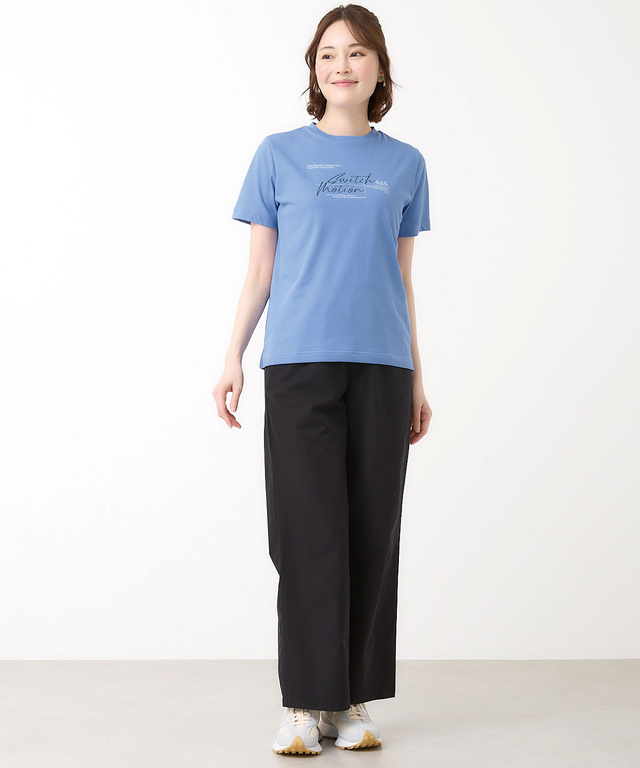 プレーティング天竺 モチーフプリント Tシャツ【吸汗速乾】
