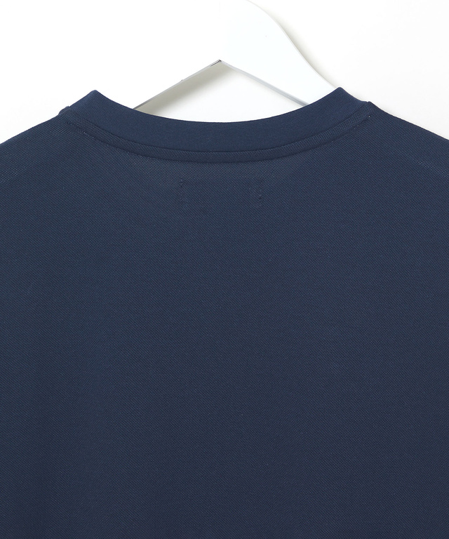 鹿の子編み  ボーダー配色 7分袖Tシャツ