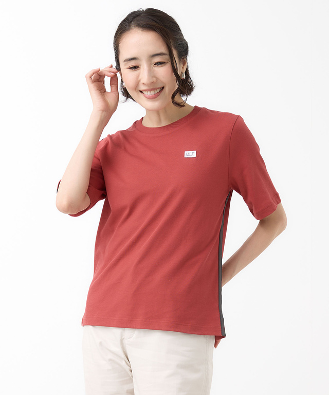 プレーティング天竺 配色テープ 半袖 Tシャツ
