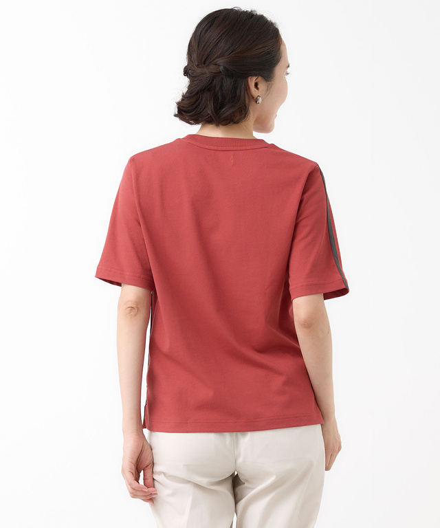 プレーティング天竺 配色テープ 半袖 Tシャツ
