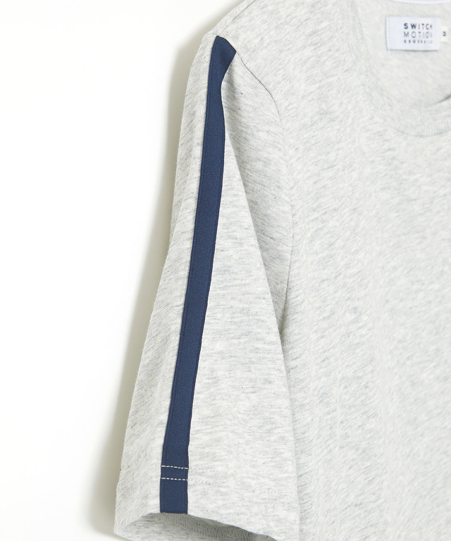 プレーティング天竺 配色テープ 半袖 Tシャツ