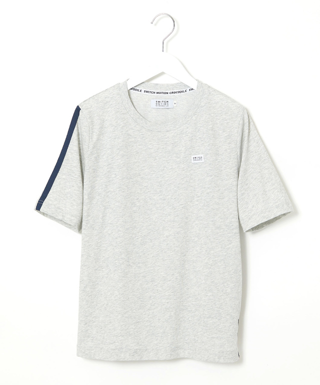 プレーティング天竺 配色テープ 半袖 Tシャツ