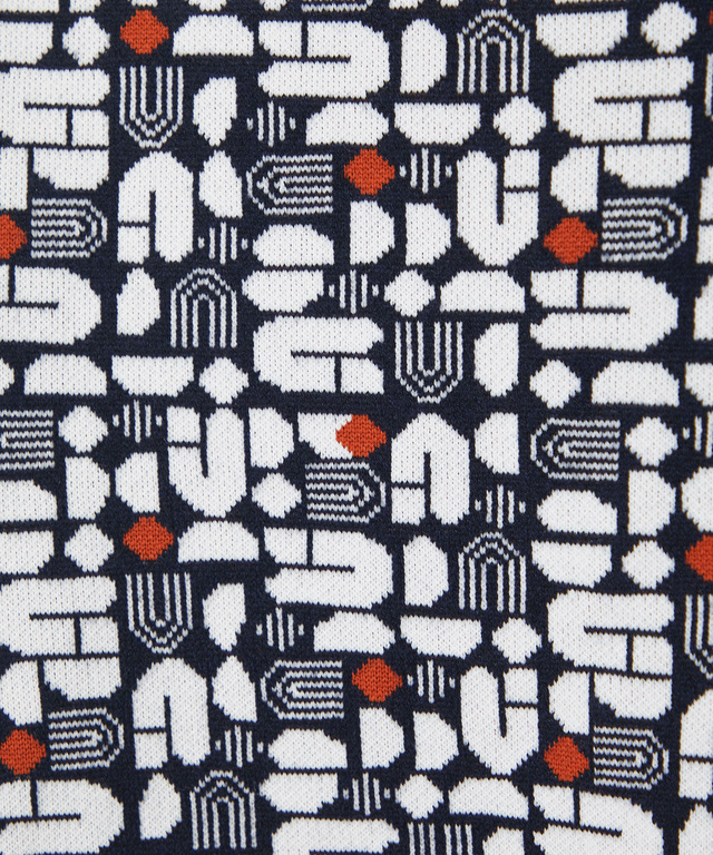 モノグラム ハーフジップ プルオーバー ニット