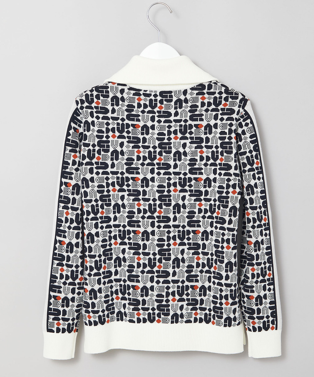 モノグラム ハーフジップ プルオーバー ニット