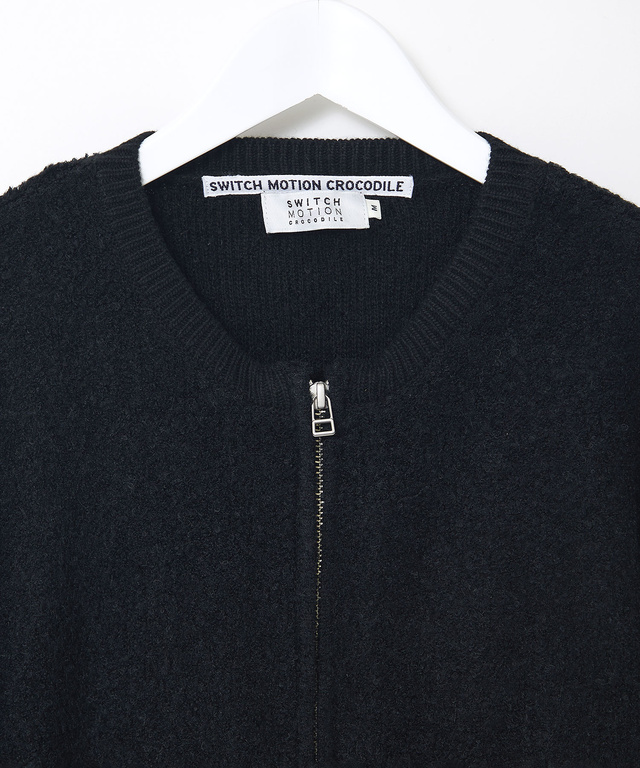 ブークレー ジップ ニットアウター