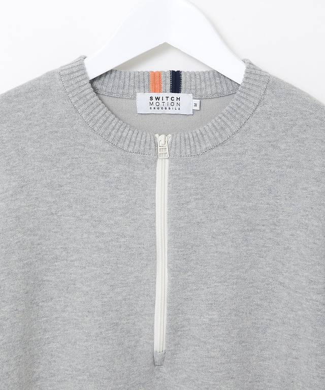 ハーフジップ プルオーバー ニット