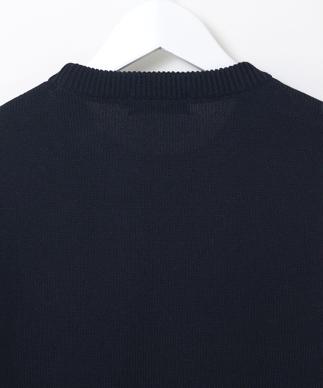 ロゴ クルーネック ニット【日本製】