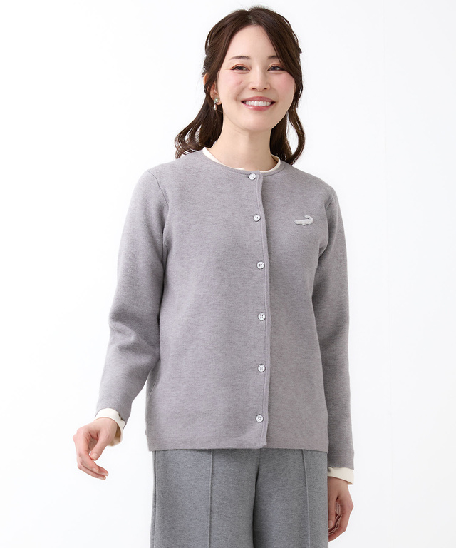 クルーネック ニット カーディガン