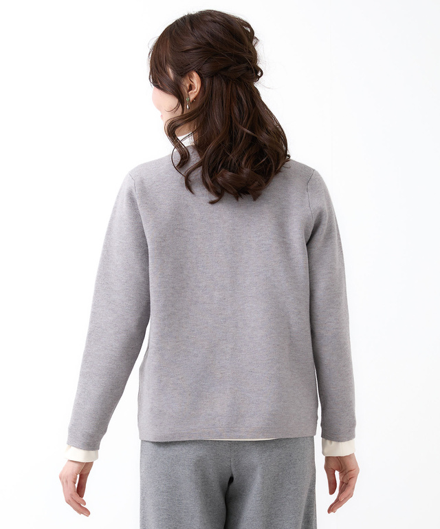 クルーネック ニット カーディガン