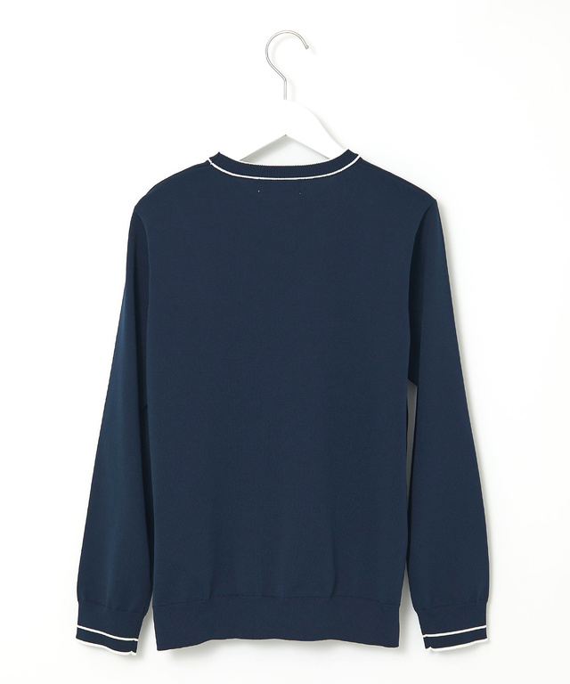 ロゴデザイン プルオーバー ニット【手洗いOK】