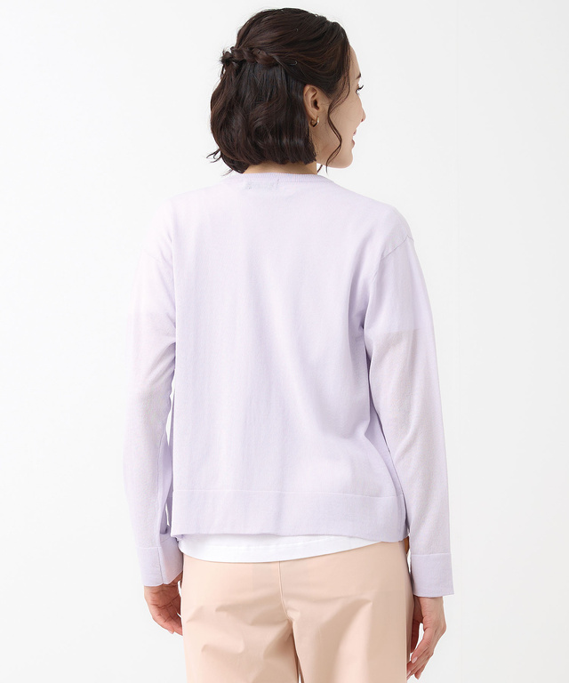 クルーネック カーディガン【手洗いOK】