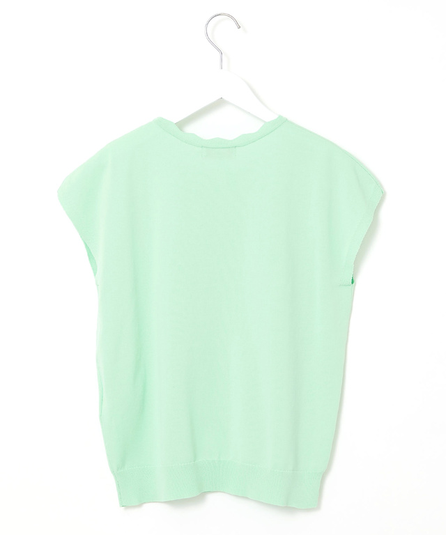 襟デザイン ニット プルオーバー【手洗いOK】