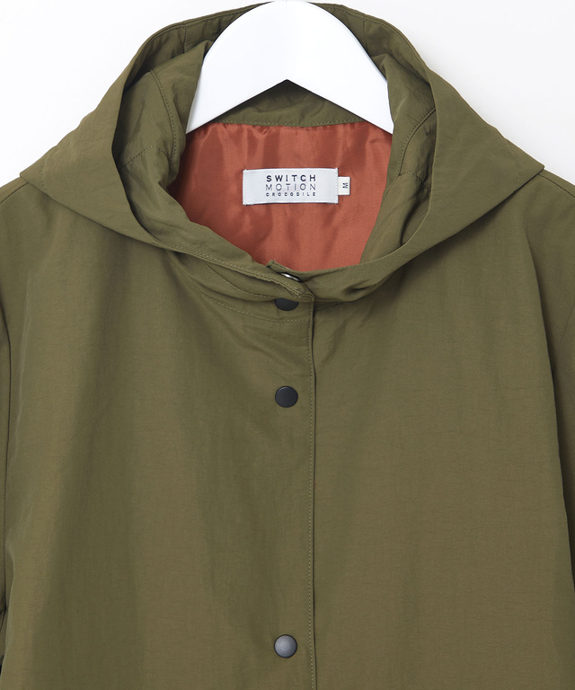 フード付き ドットボタン デザインジャケット