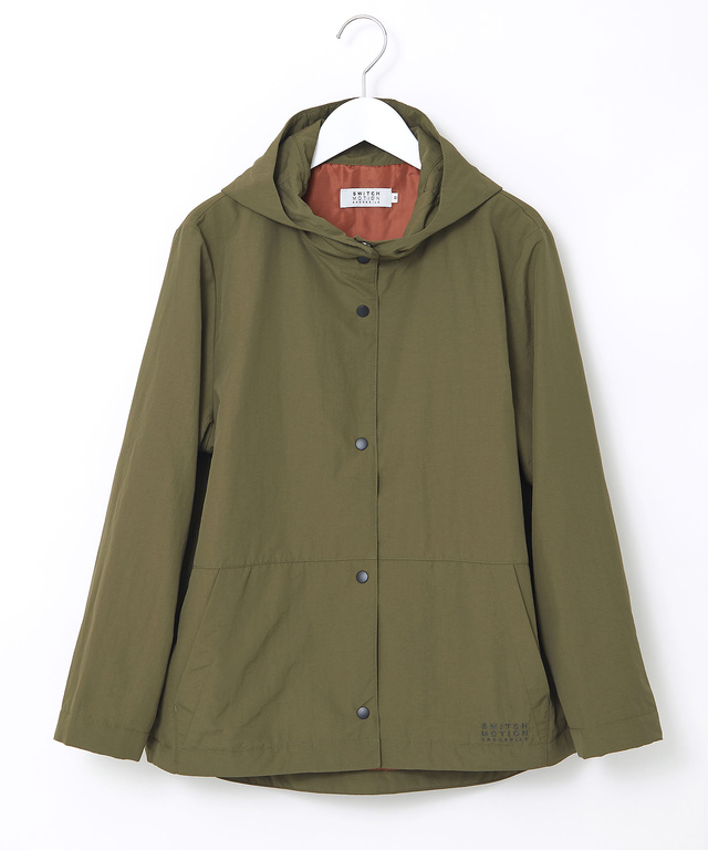 フード付き ドットボタン デザインジャケット