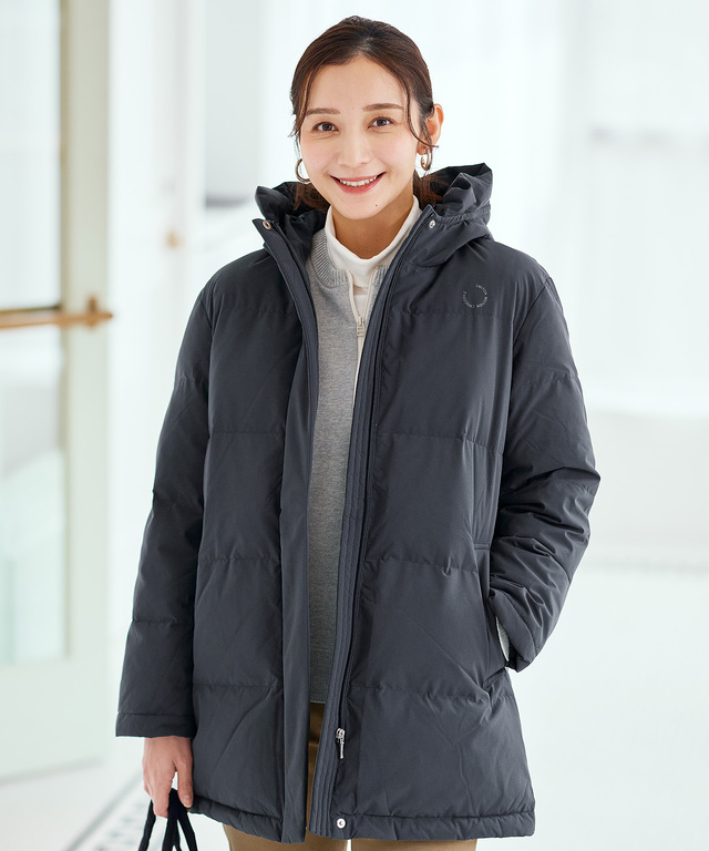 ストレッチ ミドル ダウン ジャケット【撥水加工】