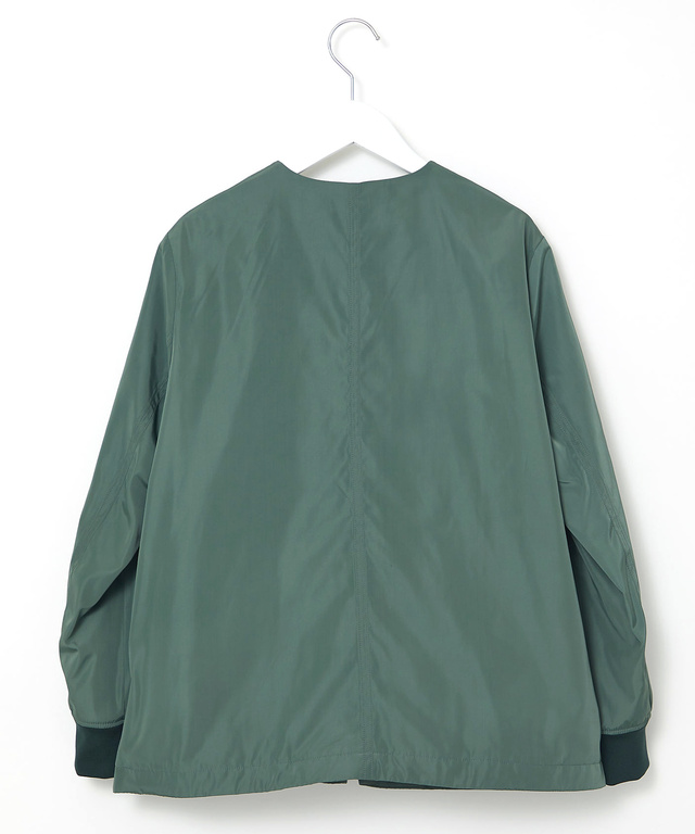 中綿 ノーカラー ブルゾン