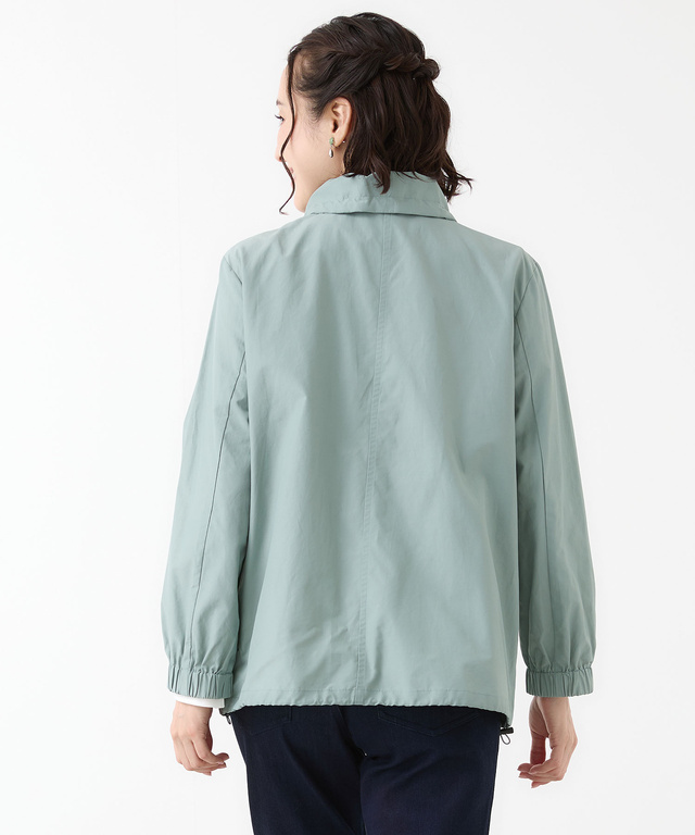 コットンナイロン スタンドカラー ブルゾン