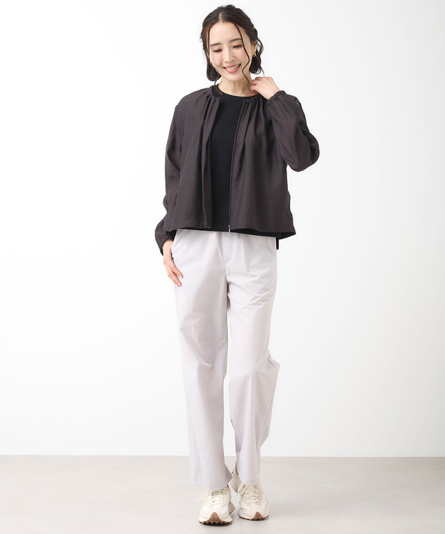 ギャザーデザイン シアーブルゾン【手洗いOK】