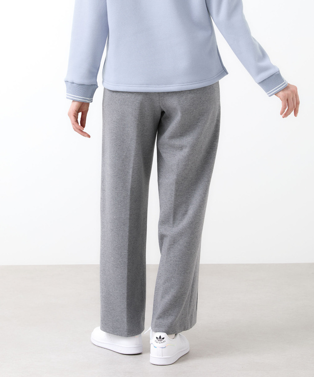 ジャージ素材 セミワイド パンツ