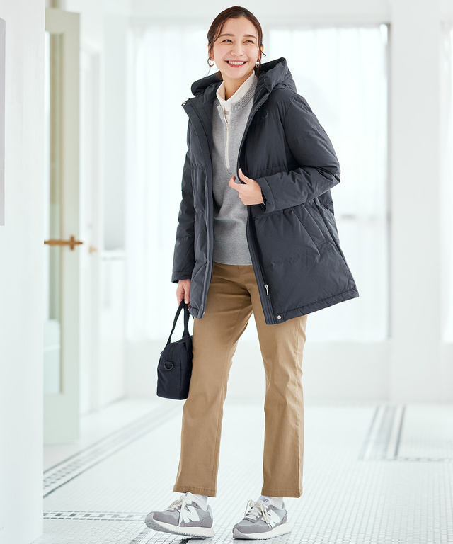 レーヨンブレンド テーパード パンツ