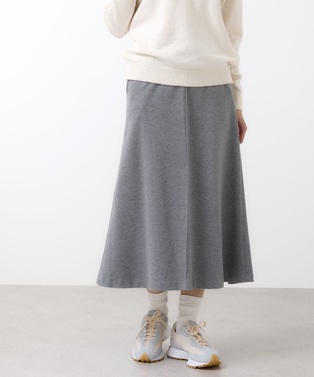 ジャージー セミフレア スカート