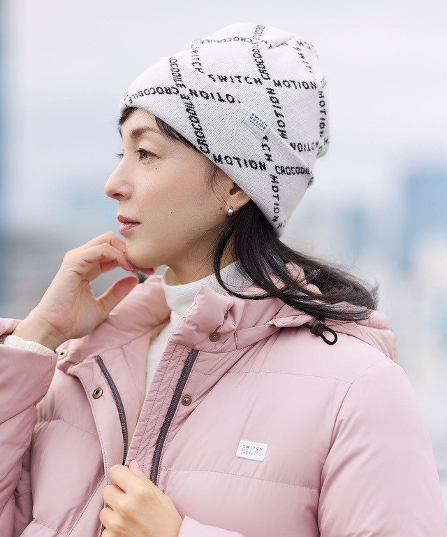 総柄デザイン ニット キャップ