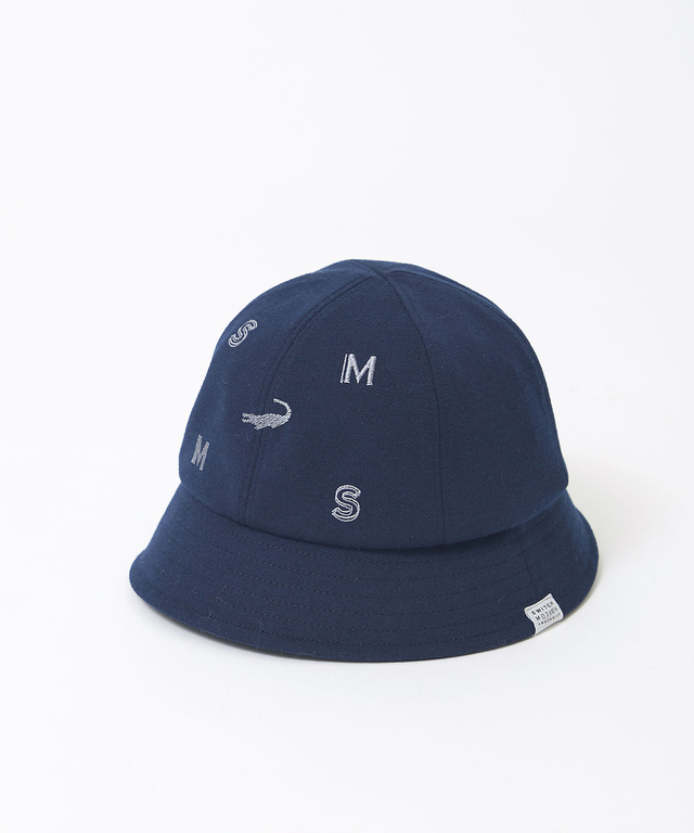 飛び柄 ロゴ刺繍 ハット