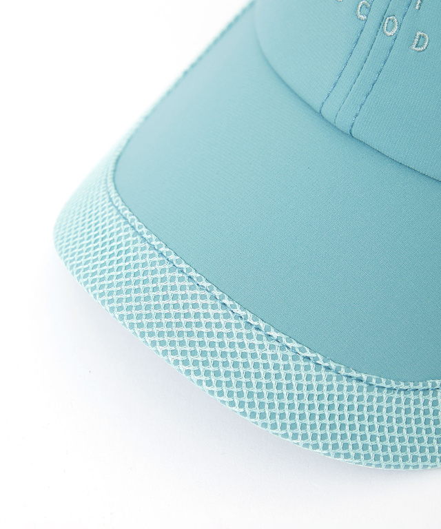 メッシュ切り替え ロゴ刺繍 キャップ