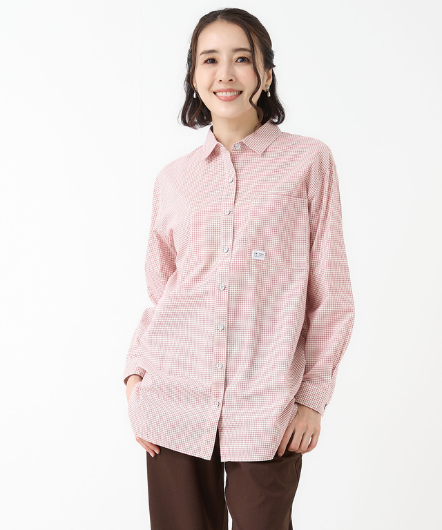 スノーコットン シャツ チュニック【接触冷感】